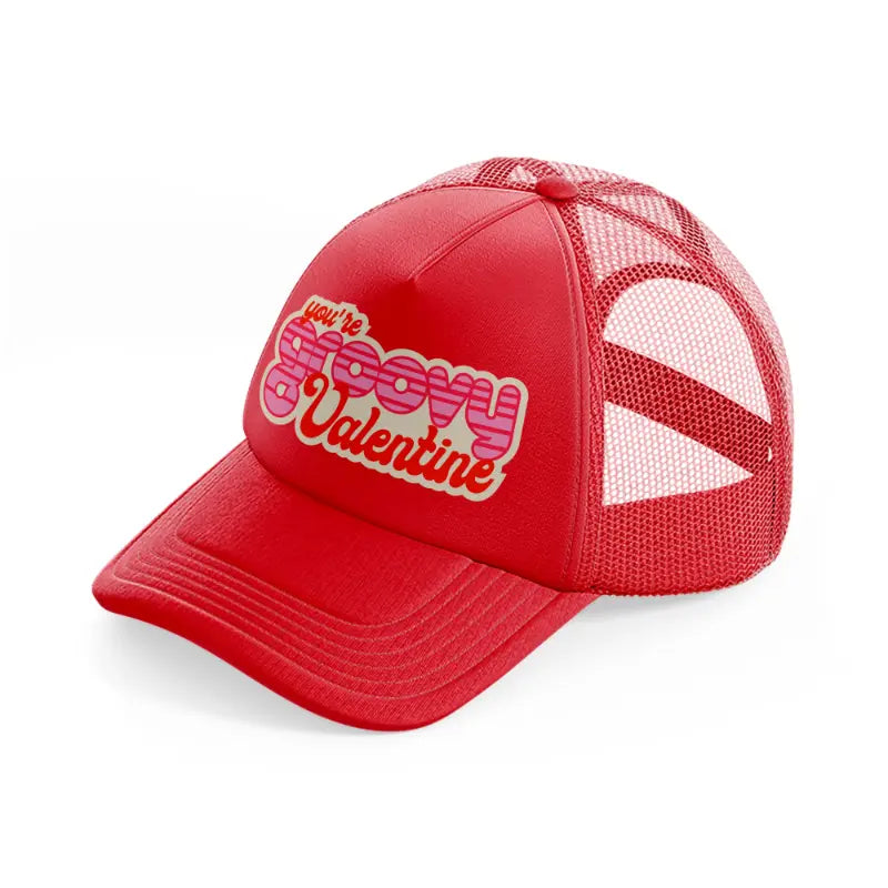 groovy-love-sentiments-gs-01-red-trucker-hat