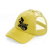 surf club black gold trucker hat