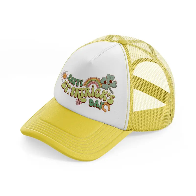 happy st. patrick's day-yellow-trucker-hat