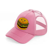 burger pink trucker hat