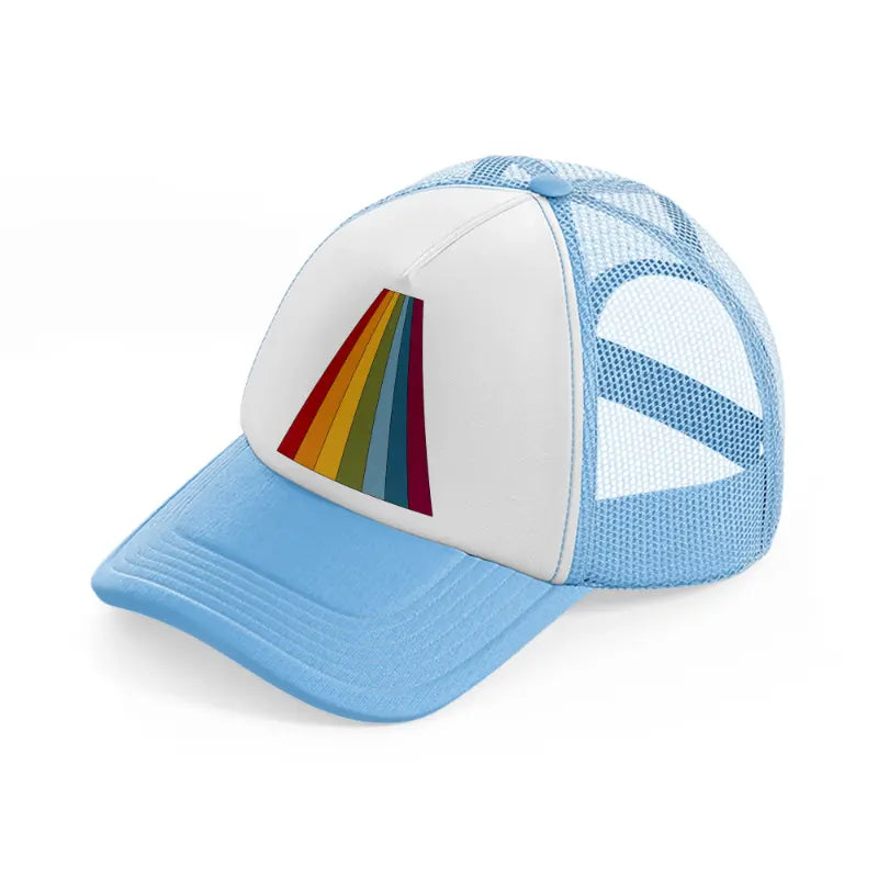 groovy shapes 11 sky blue trucker hat