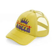 dancing queen gold trucker hat