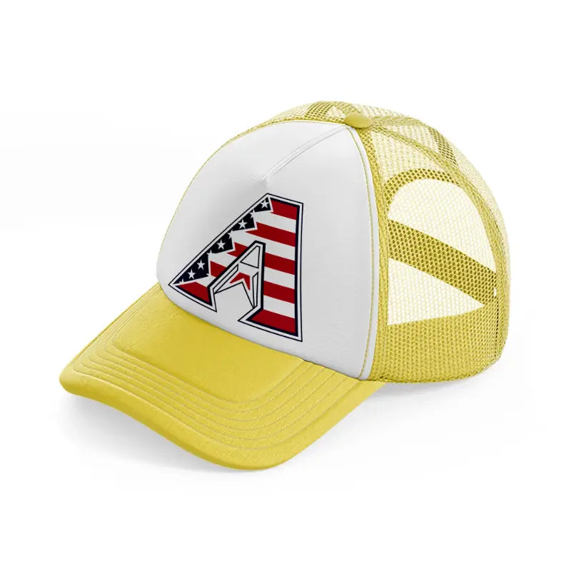 arizona diamondbacks usa yellow trucker hat