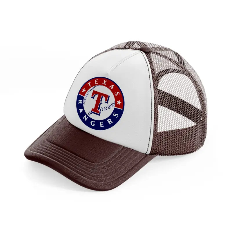 texas rangers badge-brown-trucker-hat