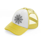 spider web vector-yellow-trucker-hat