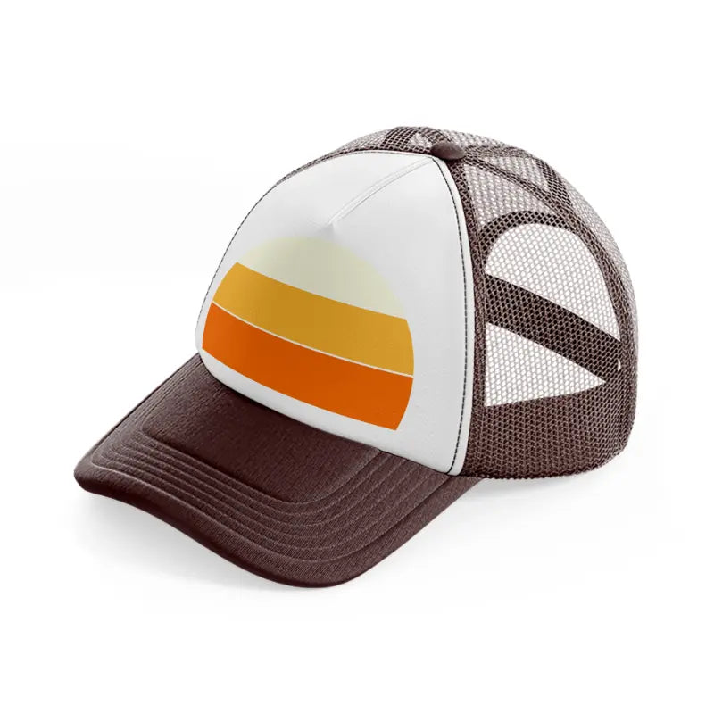 sun retro brown trucker hat