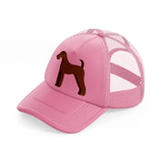 001-airedale terrier-pink-trucker-hat