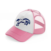 indianapolis colts emblem-pink-and-white-trucker-hat