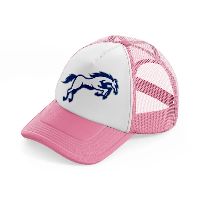 indianapolis colts emblem-pink-and-white-trucker-hat