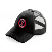 boston red sox badge-black-trucker-hat