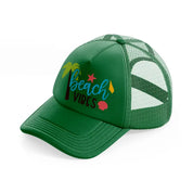 beach vibes-green-trucker-hat
