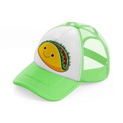 taco lime green trucker hat