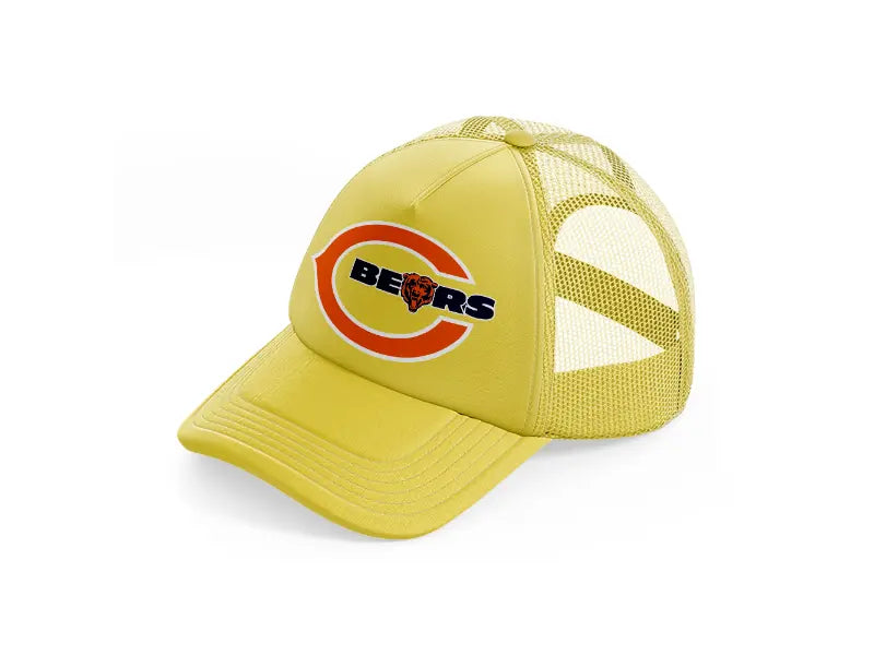 chicago bears logo-gold-trucker-hat