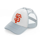 sf orange emblem-grey-trucker-hat