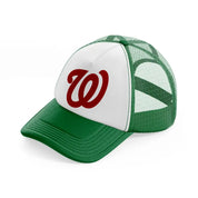 washington nationals emblem green and white trucker hat