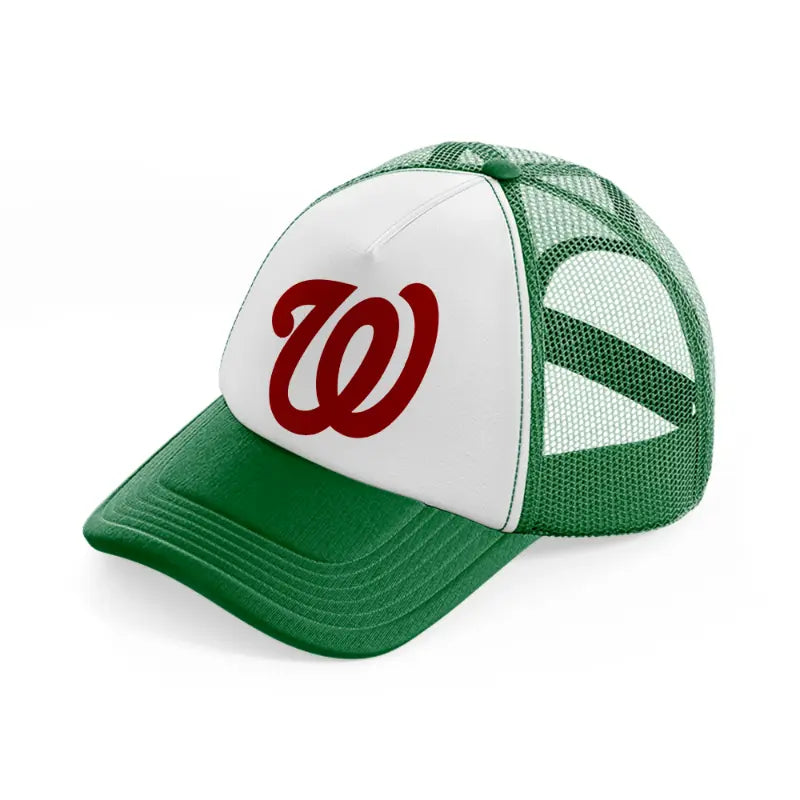 washington nationals emblem-green-and-white-trucker-hat