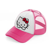 hello kitty basic-neon-pink-trucker-hat