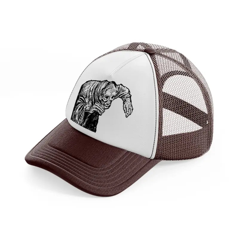 death walker-brown-trucker-hat