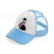 poison bottle sky blue trucker hat