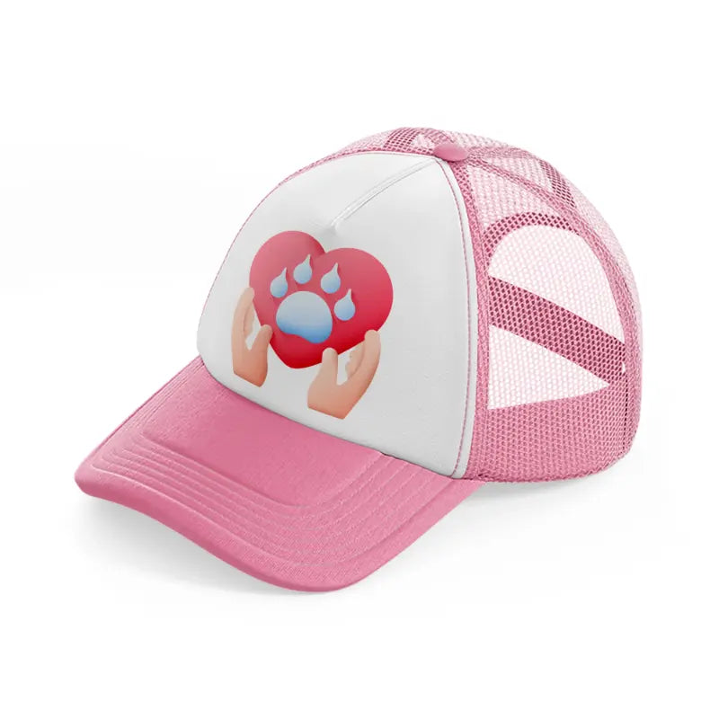 fauna-pink-and-white-trucker-hat
