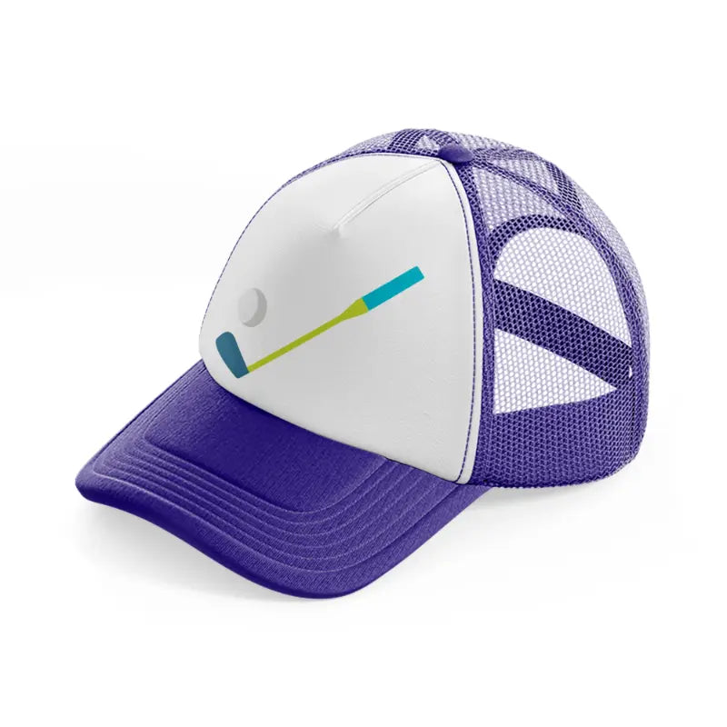 golf stick blue-purple-trucker-hat