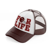 49ers for life-brown-trucker-hat