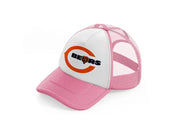 chicago bears logo-pink-and-white-trucker-hat