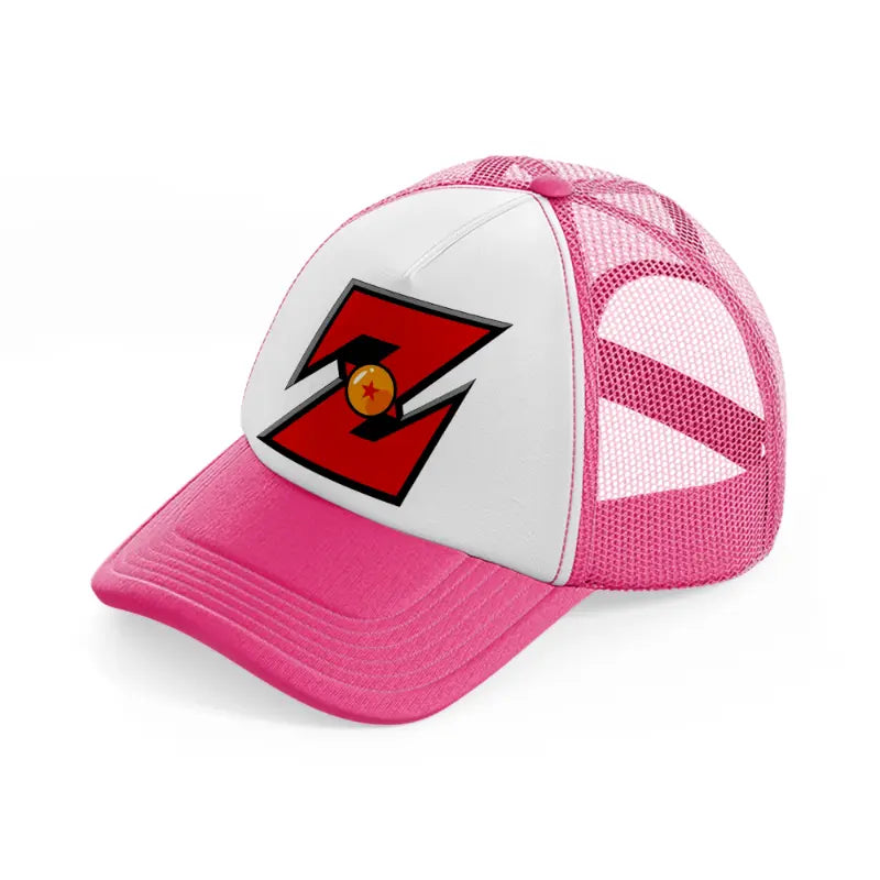 dragonball emblem-neon-pink-trucker-hat