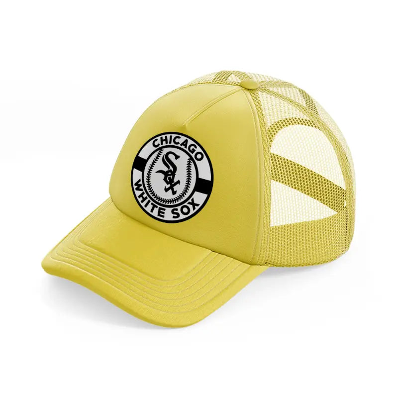 chicago white sox badge-gold-trucker-hat