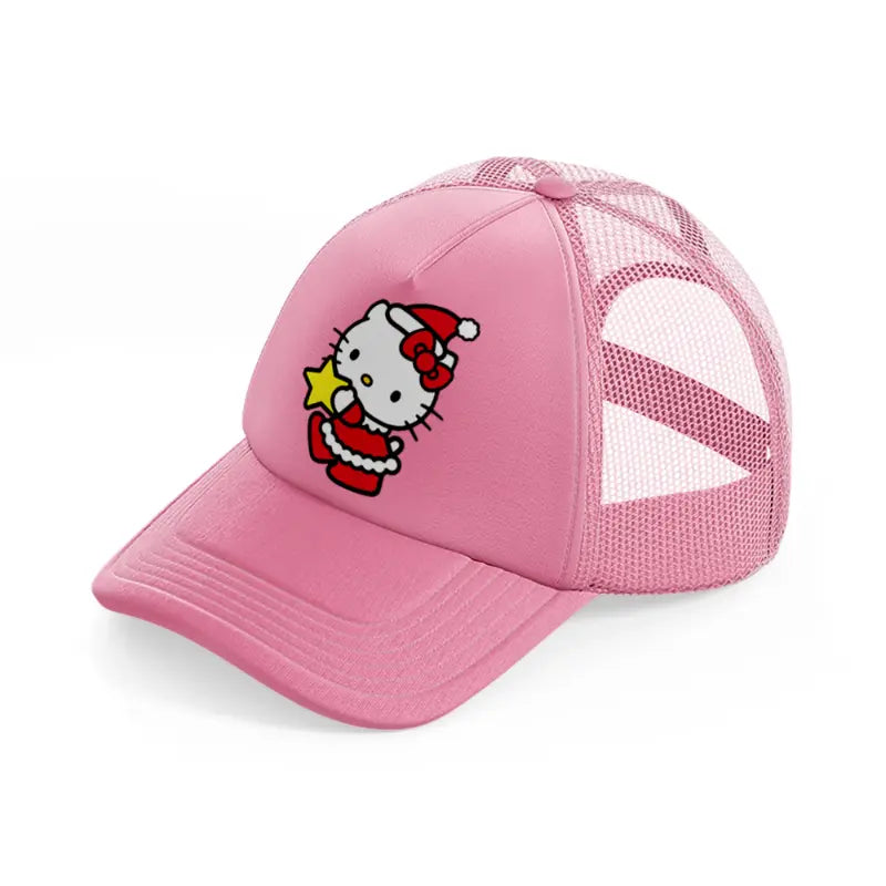 hello kitty santa-pink-trucker-hat