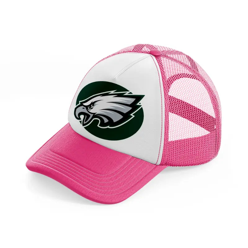 philadelphia eagles green emblem-neon-pink-trucker-hat