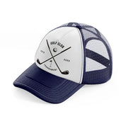 golf club tournamnet b&w-navy-blue-and-white-trucker-hat