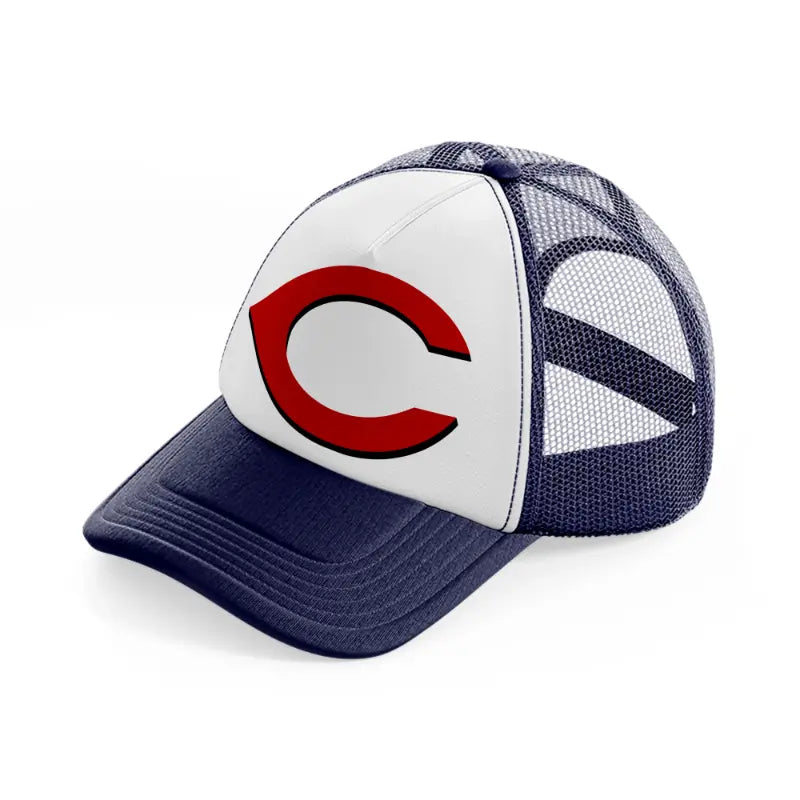 c from cincinnati-navy-blue-and-white-trucker-hat