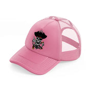 pirates skull anchor pink trucker hat