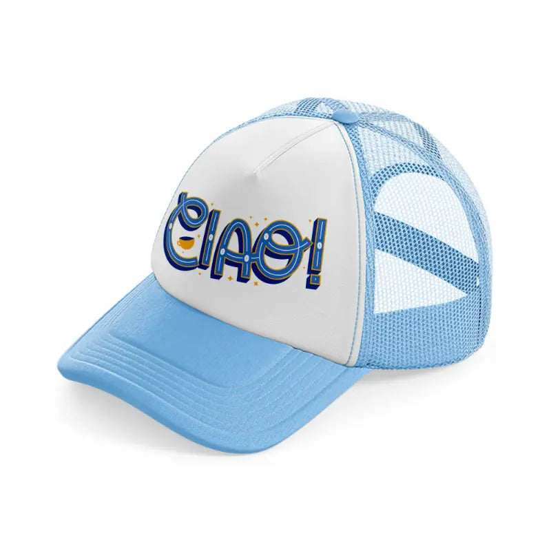 modern ciao-sky-blue-trucker-hat