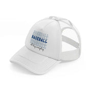 baseball baseball all day everyday-white-trucker-hat