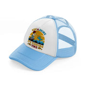 rise & shine it's fishing time-sky-blue-trucker-hat