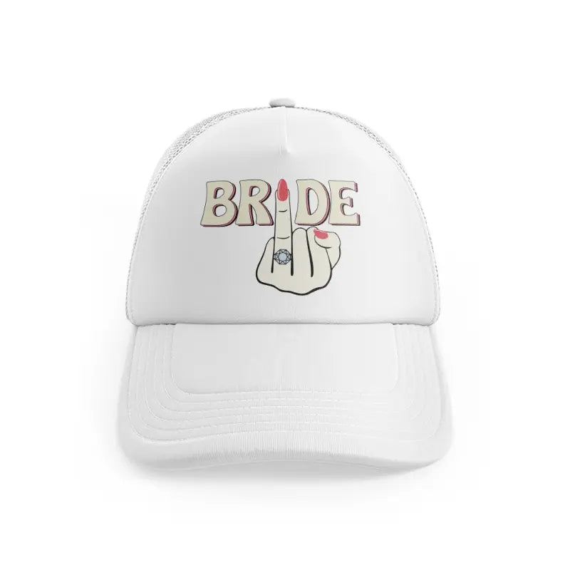 bride white trucker hat