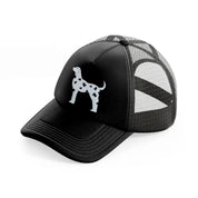 014 dalmation black trucker hat