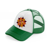 floral elements-15-green-and-white-trucker-hat