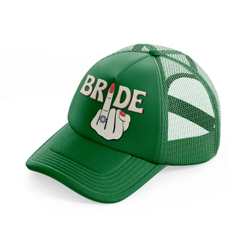 bride green trucker hat