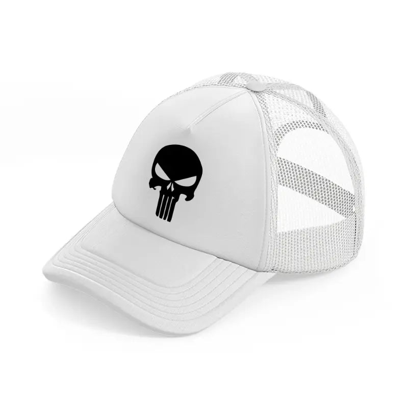 skull black-white-trucker-hat