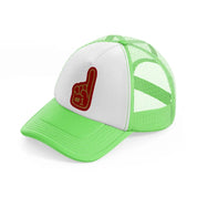 49ers #1 fan finger-lime-green-trucker-hat