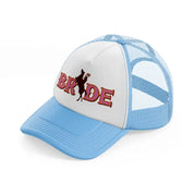 retro cowboy bride-sky-blue-trucker-hat