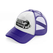 bass fishing-purple-trucker-hat