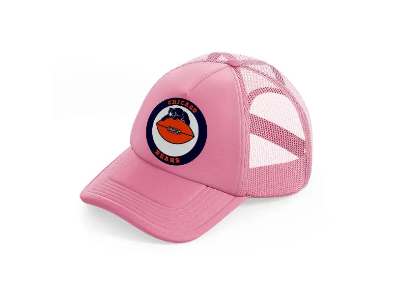 chicago bears circle-pink-trucker-hat