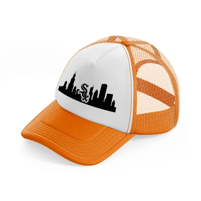 chicago white sox city shape-orange-trucker-hat