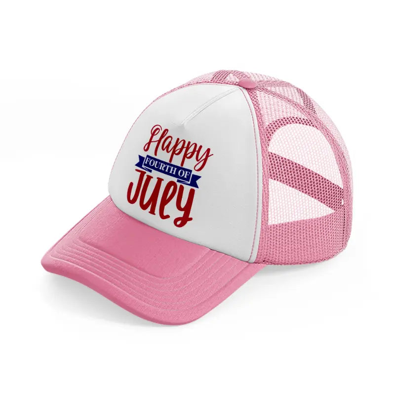 happy fourth of july-01-pink-and-white-trucker-hat