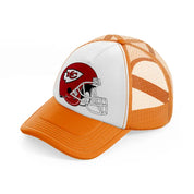 kansas city chiefs helmet orange trucker hat