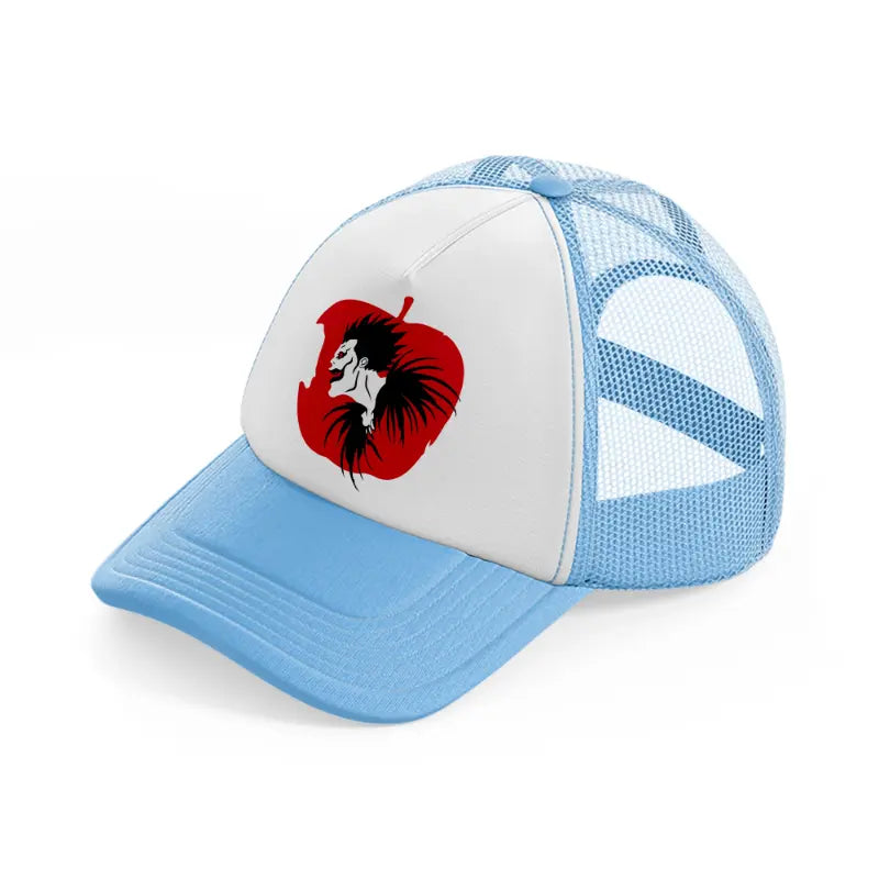 death note apple-sky-blue-trucker-hat